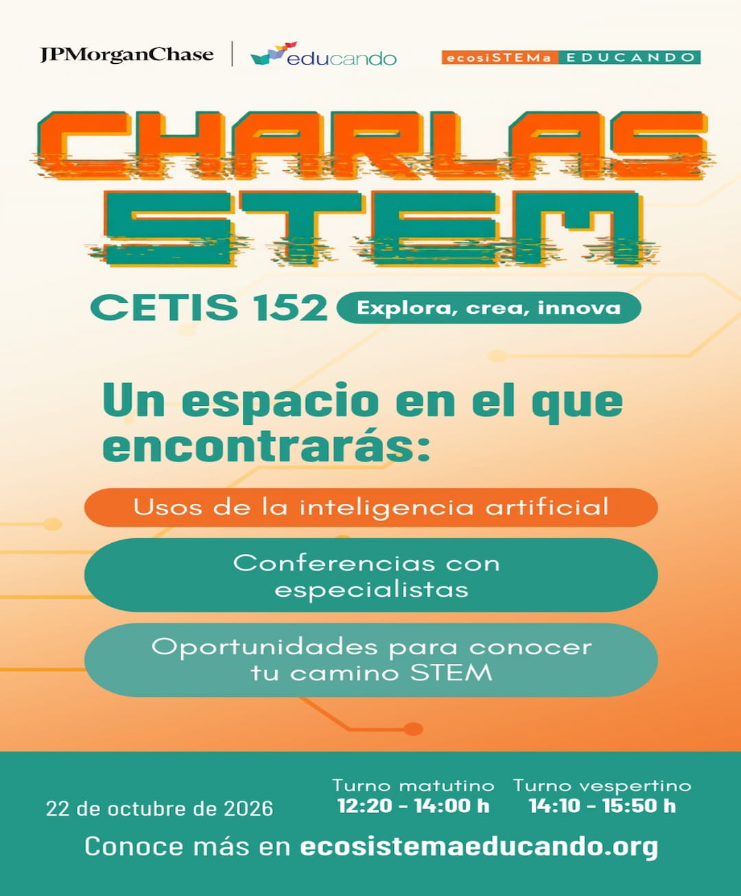 Flyer del CETIS 152 para la Semana de la Ciencia y la Tecnología 2026
