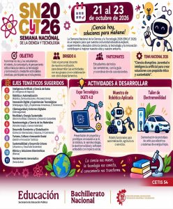 Flyer del CETIS 54 para la Semana de la Ciencia y la Tecnología 2026