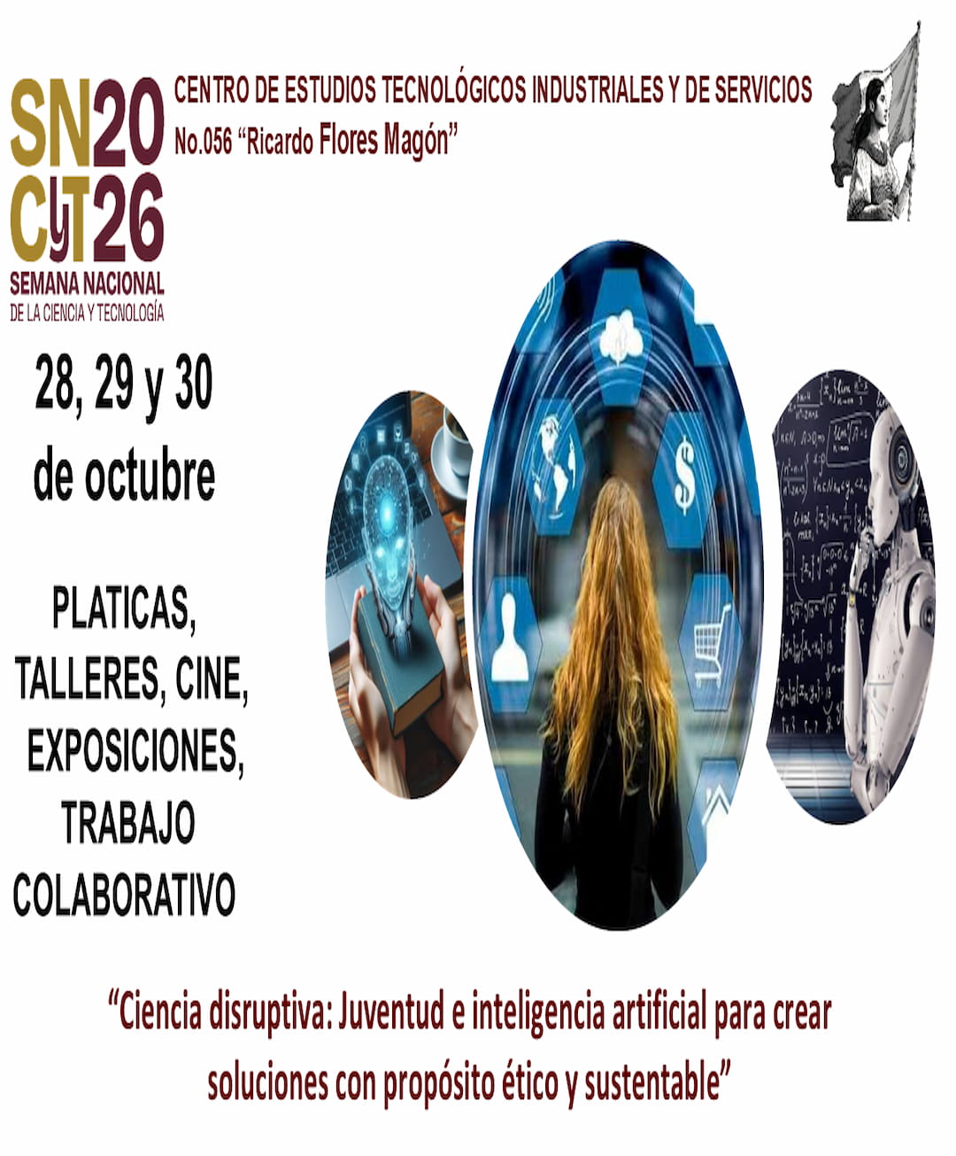Flyer del CETIS 56 para la Semana de la Ciencia y la Tecnología 2026