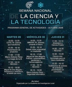 Flyer del CETIS 76 para la Semana de la Ciencia y la Tecnología 2026